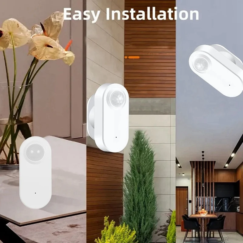 Graffiti Smart Zigbee Millimeter Wave Human Presence Sensor Pir Human Motion Sensor Battery Powered Sensor Easy Install