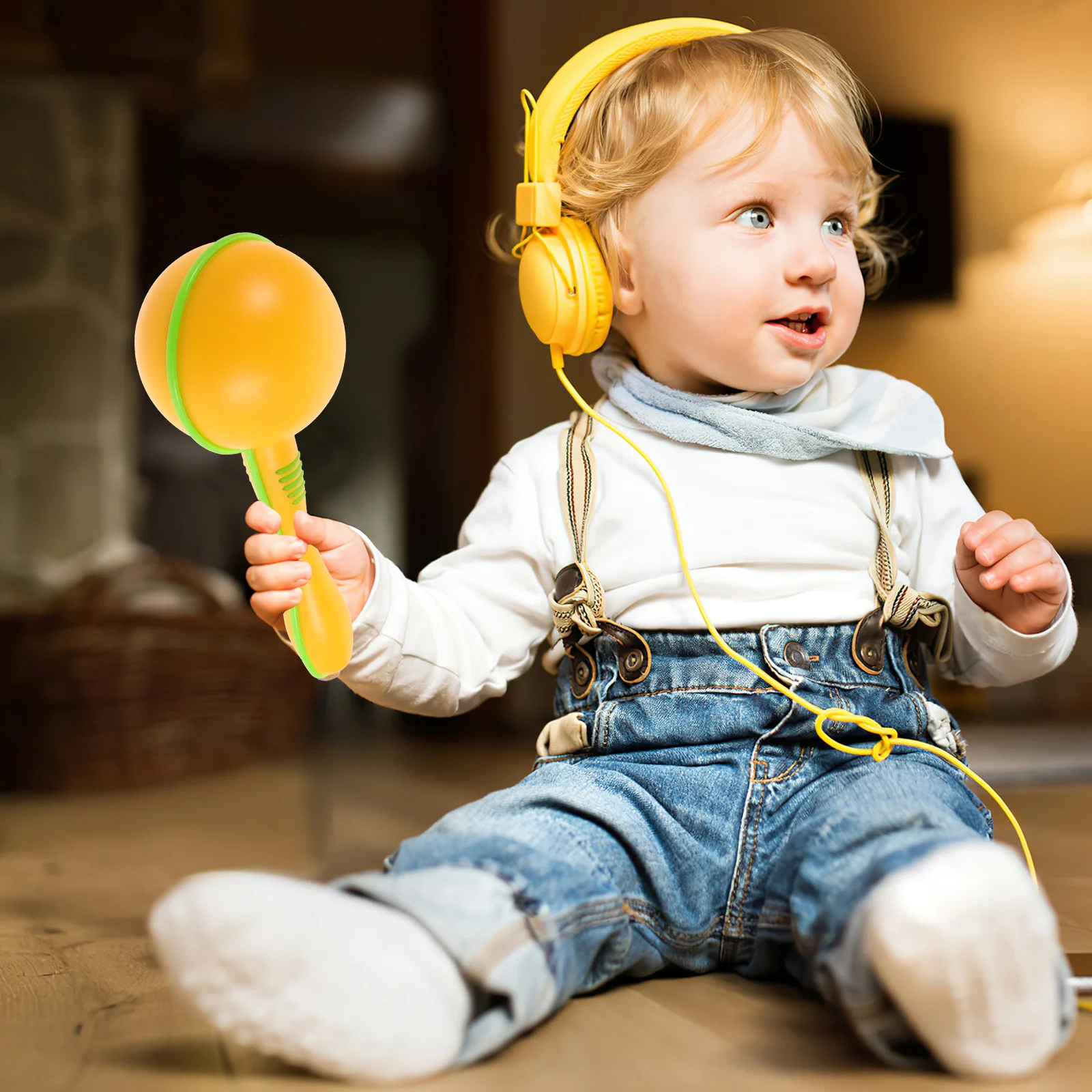 

4Pcs Orff Style Kids Plastic Maracas Baby Rattles Hand Percussion Musical Shakers Party Favor Birthday Carnival Sand Hammer