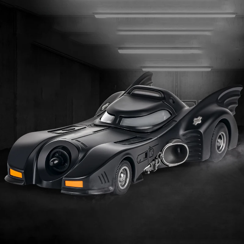 Batmobile Bat 1989 coche de aleación, vehículo fundido a presión y de juguete, modelo de coche, sonido y luz, juguetes para niños, regalos para