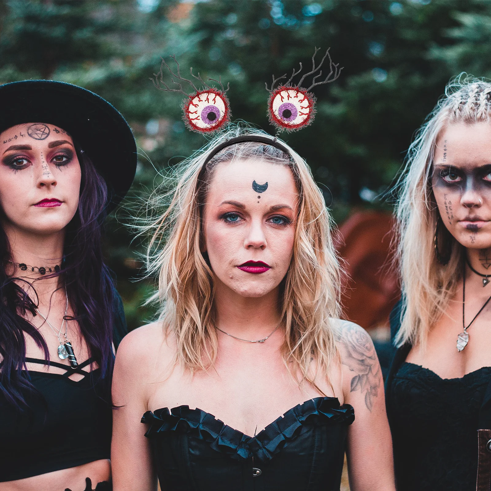 

3Pcs Halloween Headbands Eyeball Spider Skull Themes Party Cosplay Hairband Decorative Accessories Halloween Headbands