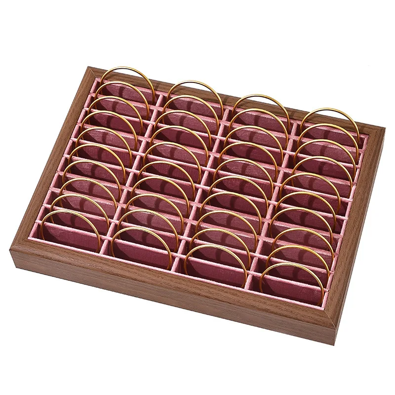 Black walnut 40-digit bracelet watch tray bracelet jewelry tray bracelet live stream stall display props