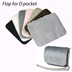 New PU Leather Flap with Fur Furry Plush for O Pocket Bag Cover Clamshell Magnetic Lock Obag OPocket