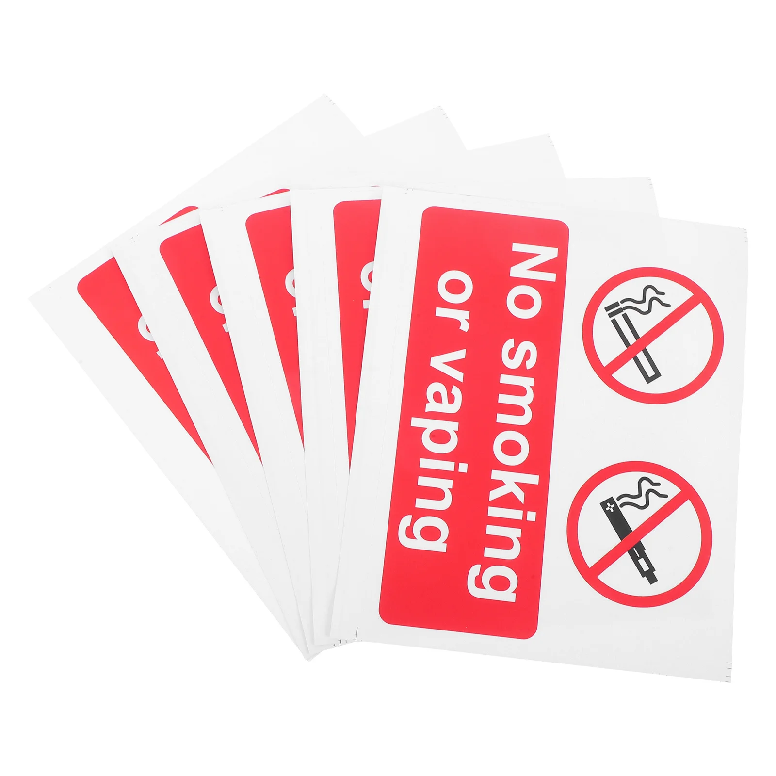 

5Pcs No Smoking Label Public Safety Reminder Self Adhesive Paper Stickers for Hospital Office Restaurant Outdoor Use