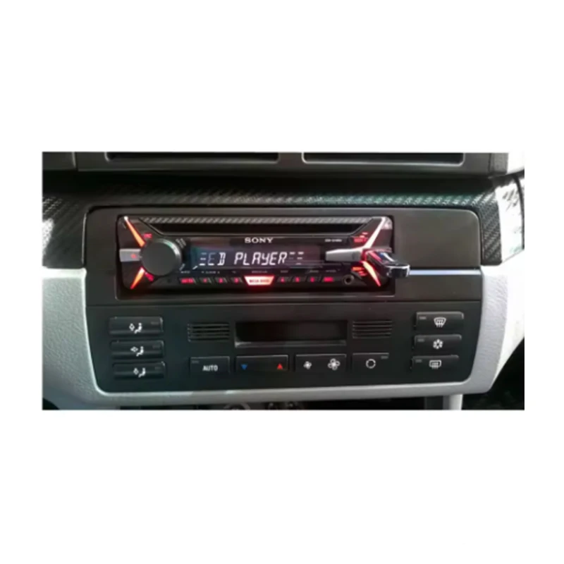 1 Din Radio Fascia for BMW 3 Series E46 1998-2005 DVD Stereo Panel Dash Mount Trim Kit Surround Audio Frame Plate Bezel