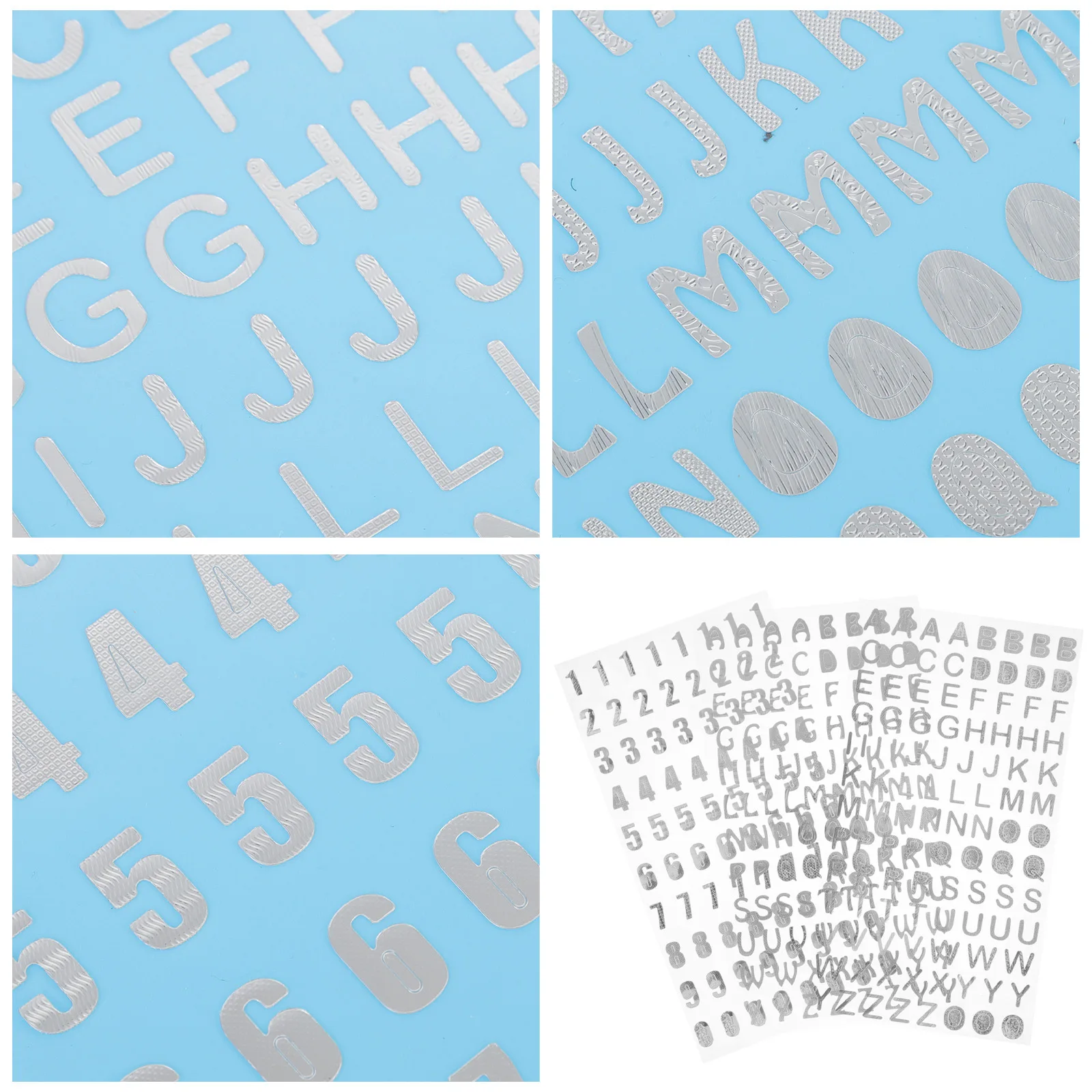 

6 Sheets Glitter Alphabet Stickers Self Adhesive Letters for DIY Scrapbooking Handicraft Supplies Calendar Journal Decorative