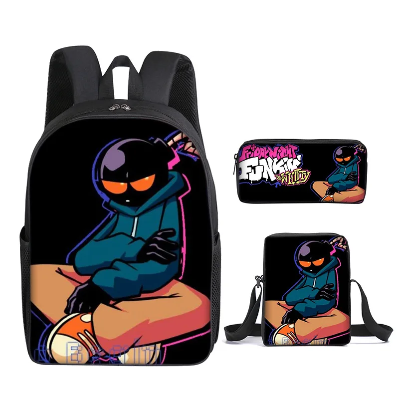 Harajuku Youthful New Friday Night Funkin 3D Print 3pcs/Set Student Travel bags Laptop Daypack Backpack Shoulder Bag Pencil Case