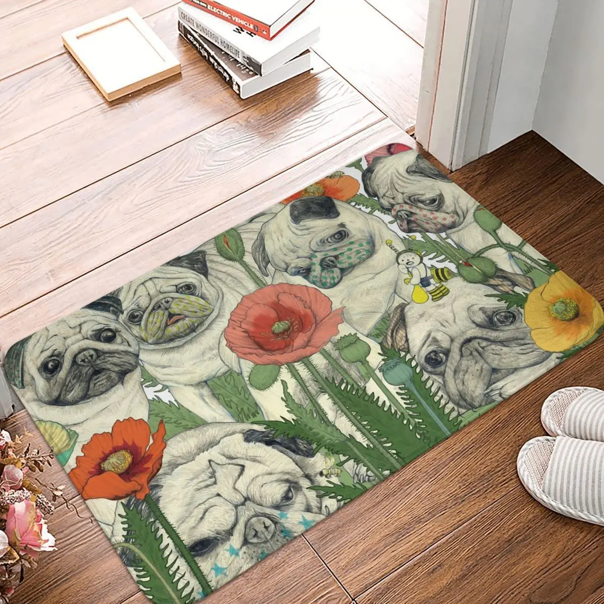 Dog Gentle And Quiet Be Clever And Sensible Anti-Slip Doormat Living Room Mat Garelly Animal Floor Welcome Bedroom Decorative