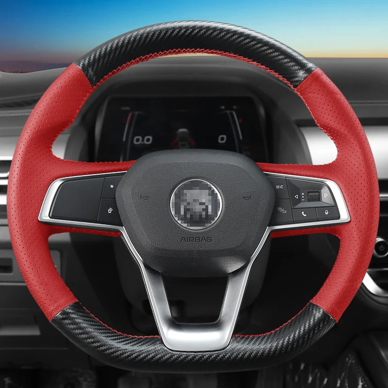 DIY private custom leather hand sewn steering wheel cover For BYD Qin Pro plus dmi Hanev Dolphin Tang e2 Song Yuan f3