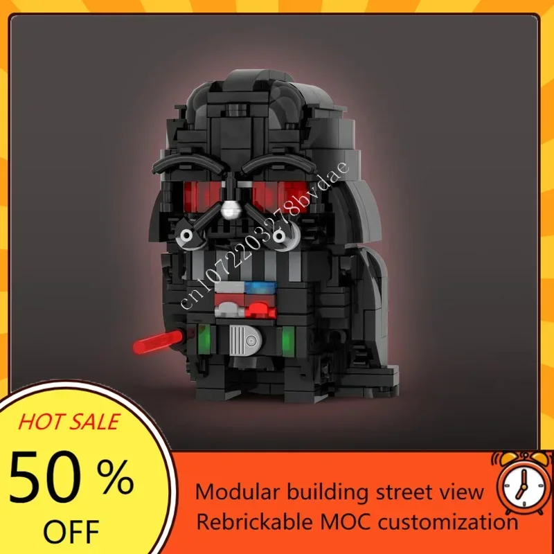 

332 шт. MOC классический знаменитый фильм Лорд Вейдер headz на заказ головоломка мультяшные фигурки DIY образовательная сборка игрушки на день рождения подарки