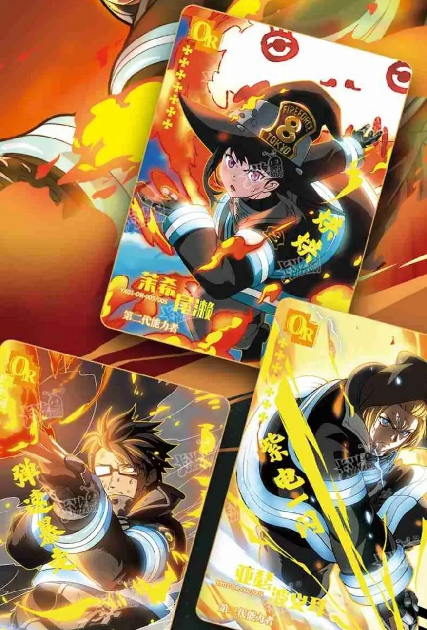 KAYOU Fire Force Vol.1 Flame Spirit cartes rares Shinra Maki Arthur personnages cartes Flash cartes à collectionner cadeaux de noël