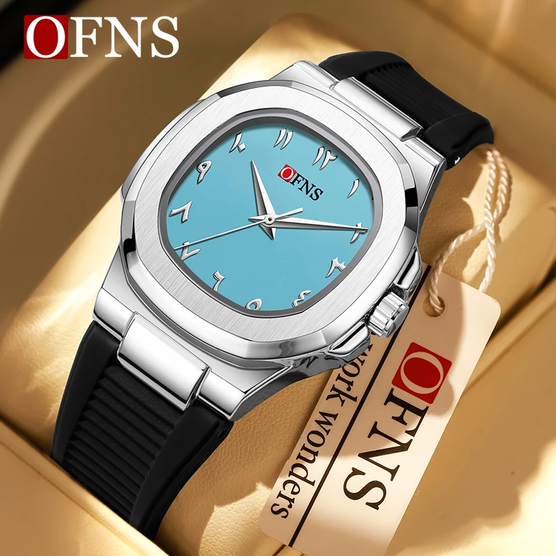 

OFNS1583 trendy men's and women's wristwatch innovative case lightweight 80G dual dial design fashionable quartz watch