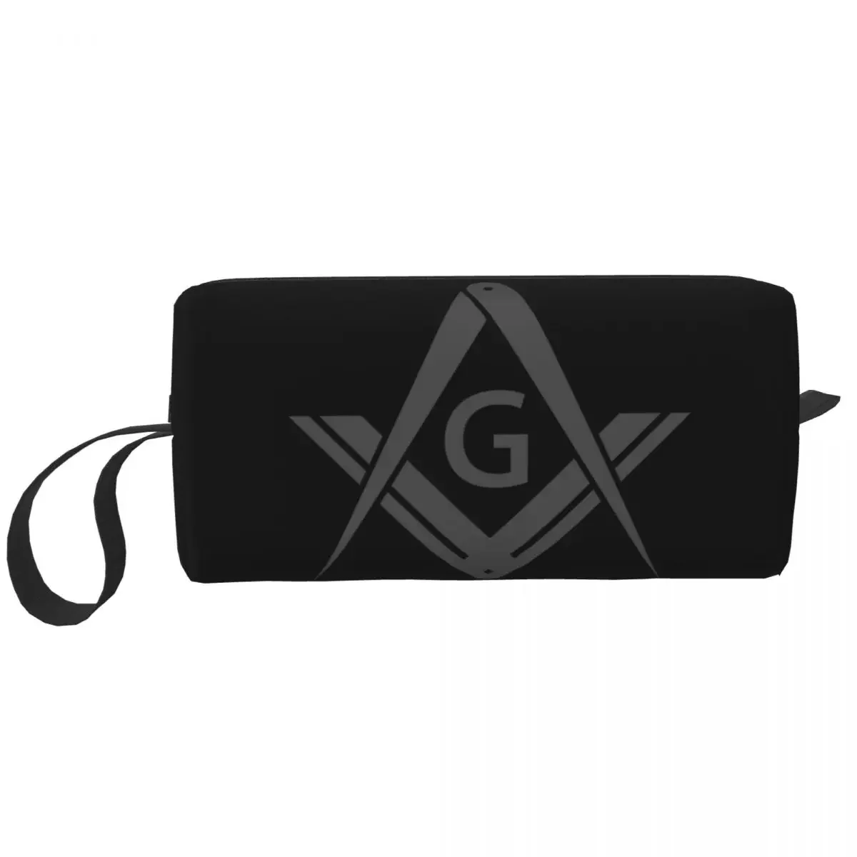 Custom Freemason Logo Toiletry Bag Women Masonic Mason Freemasonry Cosmetic Makeup Organizer Lady Beauty Storage Dopp Kit Case