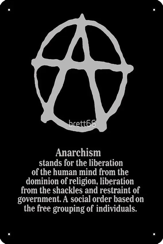 Анархия. Плакат забавный металлический жестяной знак для дома, кухни, бара, комнаты, гаража, декор