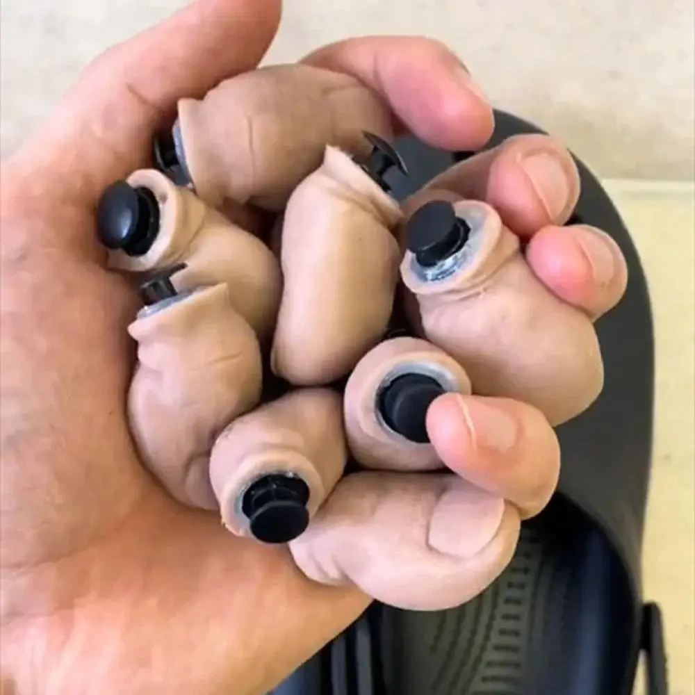 سحر الأحذية مجسمة 3D إصبع القدم للنساء والرجال ، زخرفة الأحذية ، ديي ، مضحك ، مصغرة ، تمساح الملحقات ، فريدة من نوعها #5