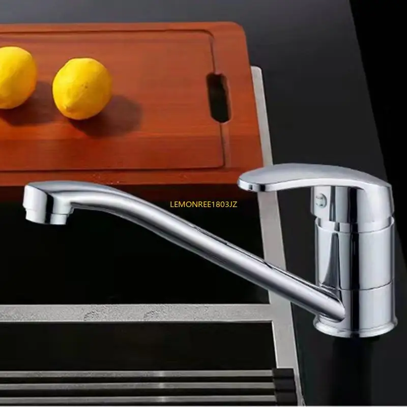 N58C Stylish Kitchen Tap Single Handle 360 Rotation Kitchen Sink Faucet for Home Use