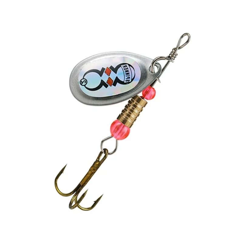 1PCS Metal Plating Spinner Bait 6.7cm/7g Hard Spoon Bass Lures Metal Fishing Lure with Feather Treble Hooks for Pike Fishing