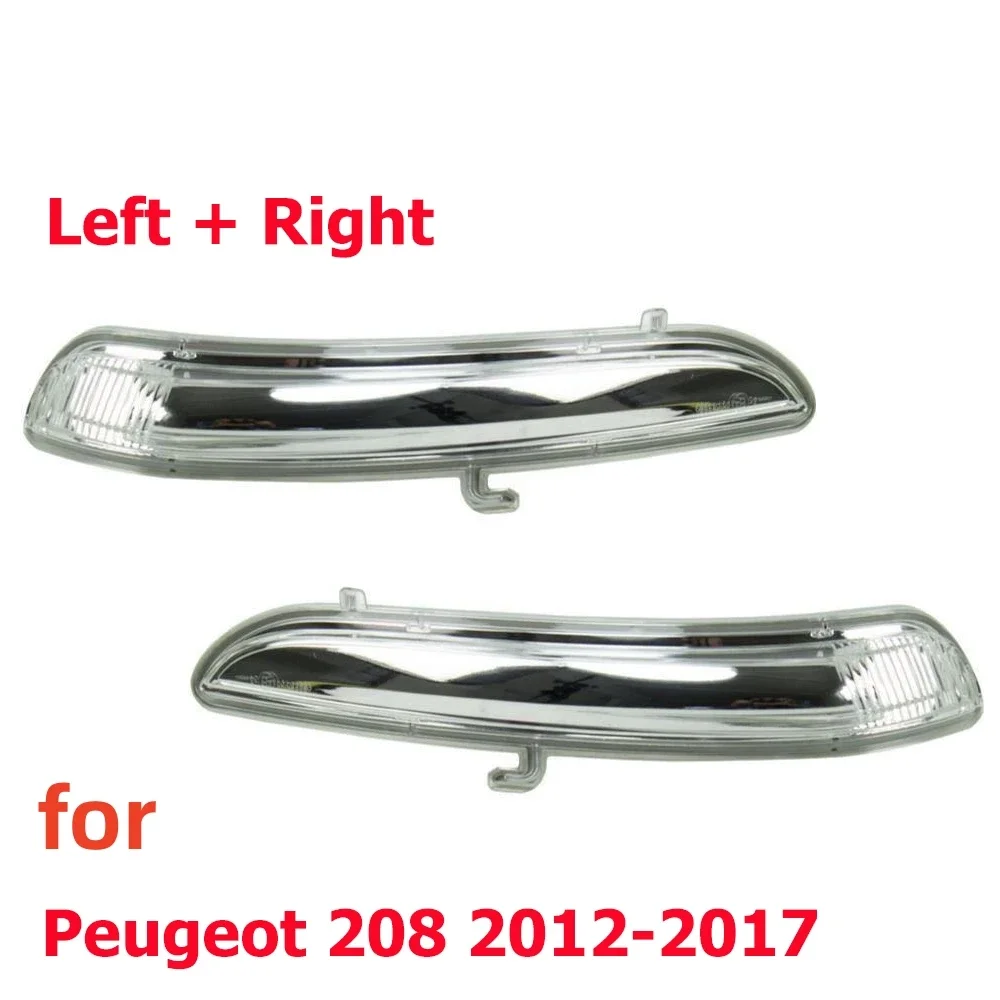 

For Peugeot 208 2012-2017 Car Left Right Front Wing Door Mirror Indicator Clear Right Drivers Side 1607512680