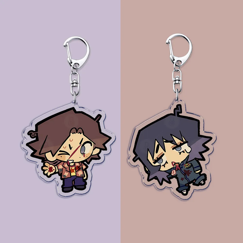 Hot Horror Game Chibis Keychains for Women Key Chain Ring Keyrings Jewelry Planet Jimmy Curly Anya Sallyface Friends Fans Gifts