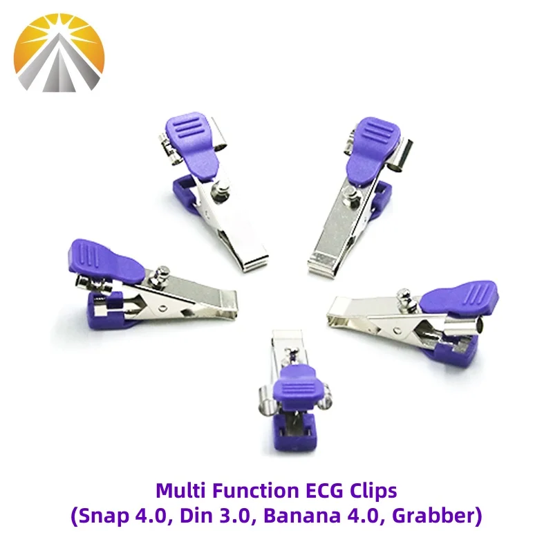 5 PCS Each Bag Multi-Function Veterinary EKG Adapter VET Clip PET Clamp ECG Electrode For Animal Medical Cables Snap Din Banana view 4