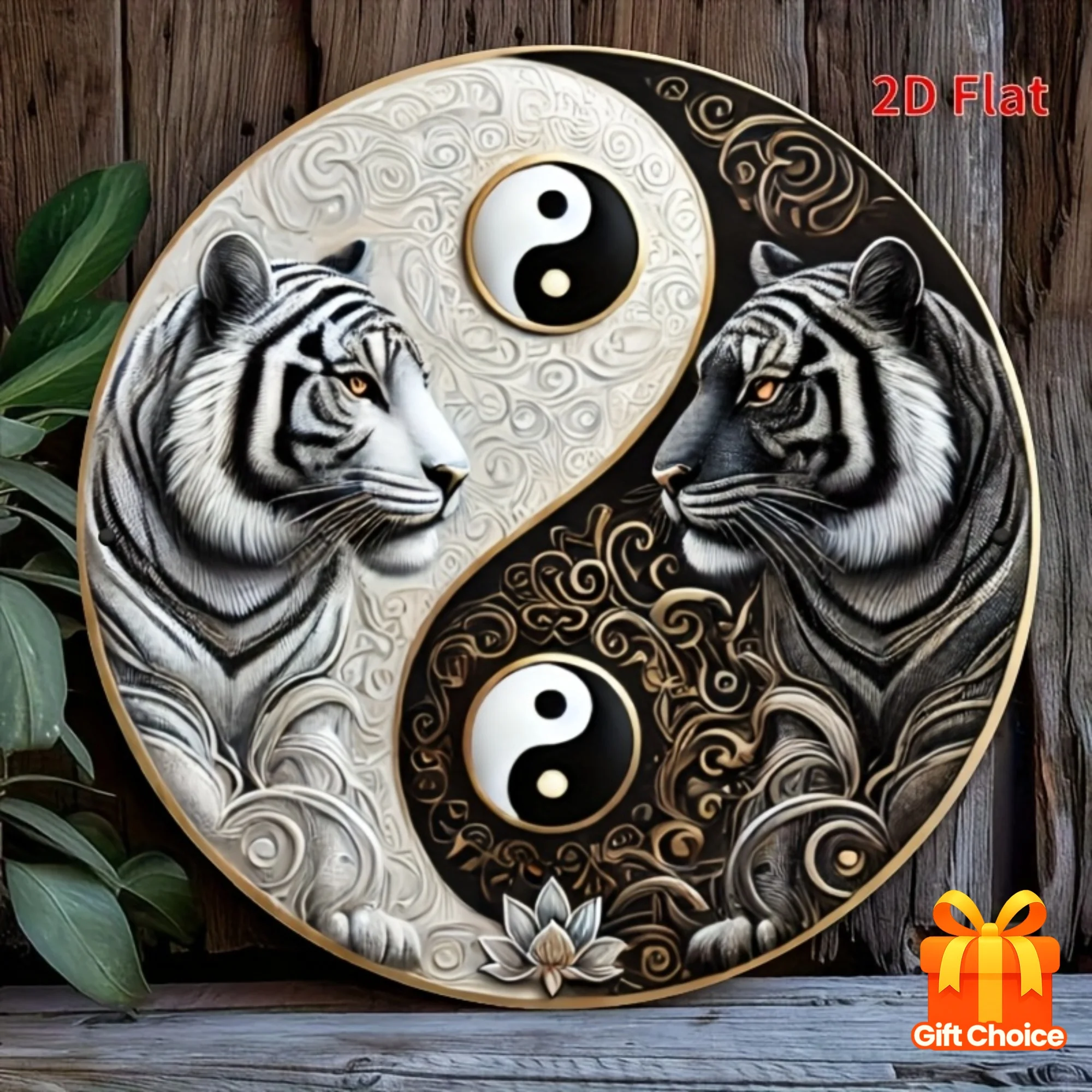 Best Gift,Metal round tin signage Wall decoration, Home decoration,Sky Garden,porch, living room, 2D Flat,Perfect for Room Decor