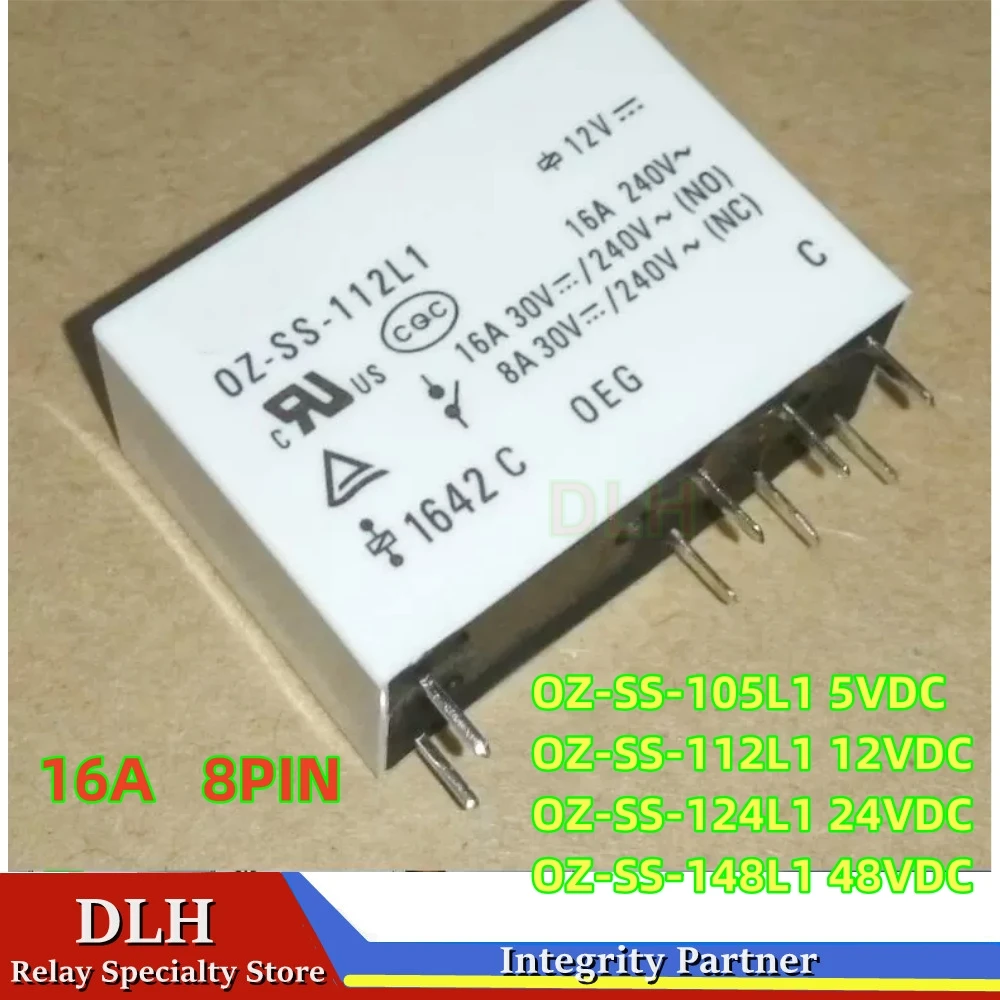 

(5pcs/1lot)100%New Original OZ-SS-105L1 OZ-SS-112L1 OZ-SS-124L1 OZ-SS-148L1 8PINS 16A 5V 12V 24VDC 48VDC Power Relay