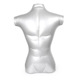 72cm Inflatable Male Man Torso Model Half Body Without Arm Mannequin Top Shirt Clothing Display Props Men Dummy Torso Model