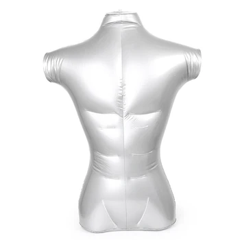 72cm Inflatable Male Man Torso Model Half Body Without Arm Mannequin Top Shirt Clothing…