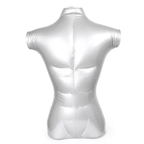 72cm Inflatable Male Man Torso Model Half Body Without Arm Mannequin Top Shirt Clothing Display Props Men Dummy Torso Model