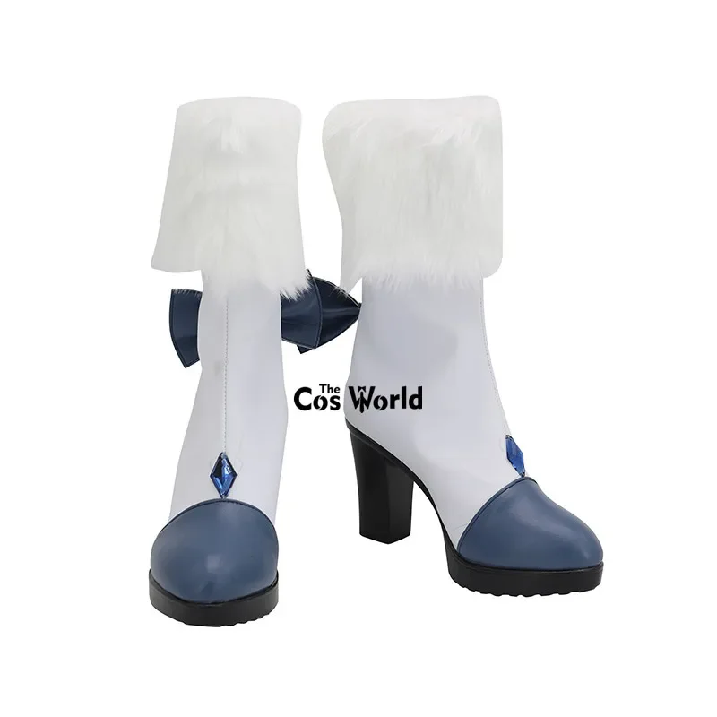 2021 Miku Snow Anime Customize Cosplay High Heels Shoes Boots