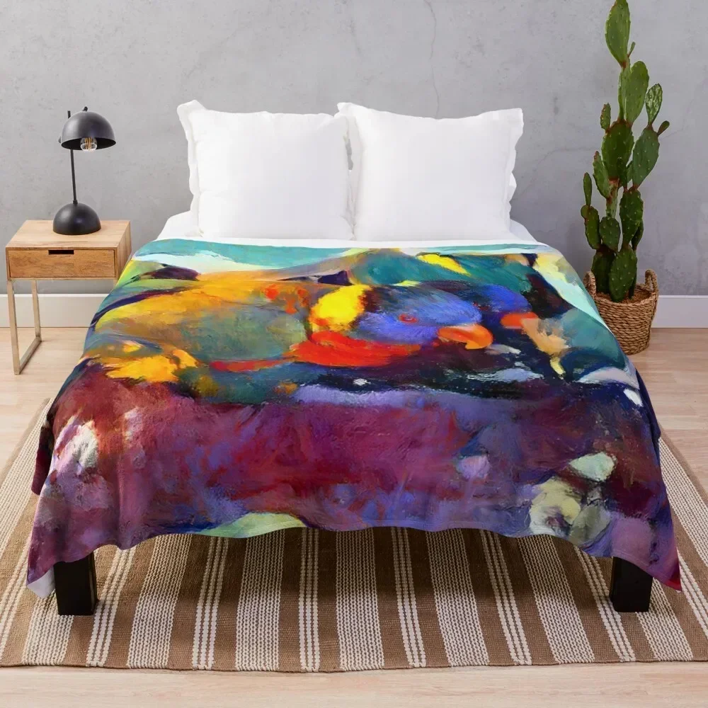 

Sing Sweet - Digital Abstract Nature Art Throw Blanket Soft Comfort Blanket for Reading Watching TV
