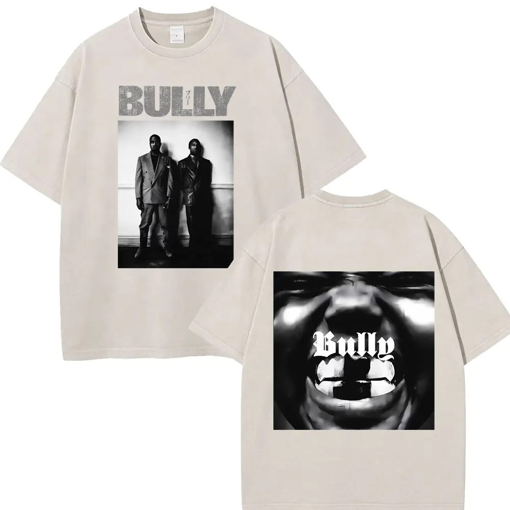 Kanye West Bully Album 2026 Tour Print T-shirt Men Women Fashion Clothing T-shirts Vintage Washed Cotton T-shirts Streetwear Top