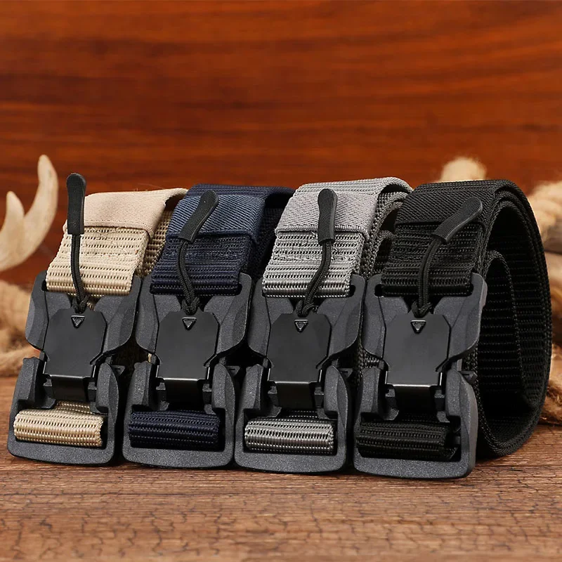 2022 Men Belts Military Nylon Metal Buckle Equipment Combat Tactical Belts for Men Army Training Waist Belt Outdoor Hunting