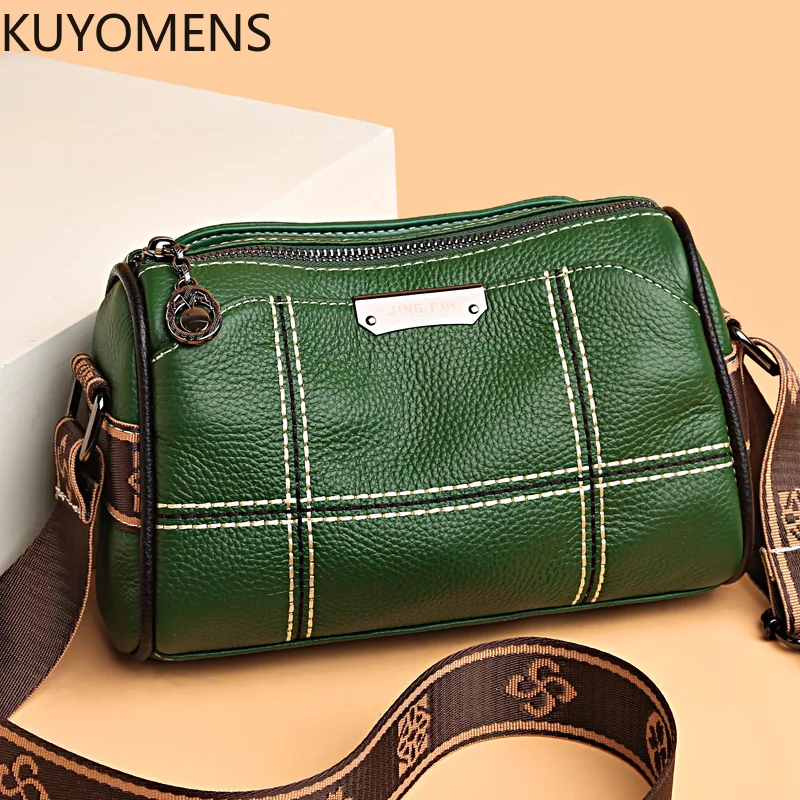 Genuine Leather Small Shoulder Bag Casual Handbag Crossbody Bags for Women Phone Pocket Girl Purse Messenger Bags