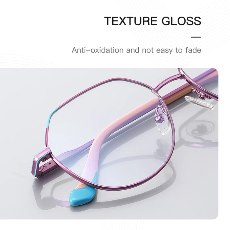 VICKY Metal Myopia Prescription Glasses Hyperopia Reading Glasses Women Anti Blue Light Computer  Glasses Optical Glasses Frame