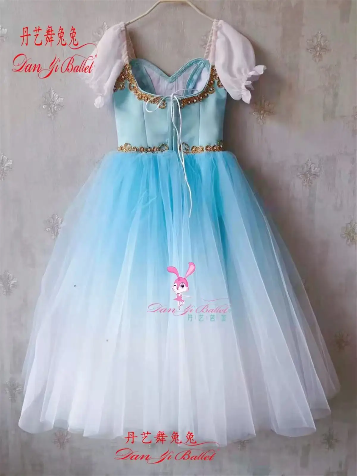 Bambini adulti balletto professionale bella addormentata gonna blu a forma di campana soffice gonna di garza vestito dal tutu vestito da competizione perfor