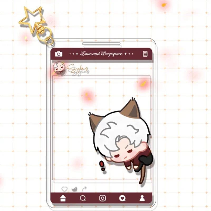 New Cat Dress Up Game Love and Deepspace Keychain Acrylic Card Photo Props Diy Card Peripheral Xavier Zayne Rafayel ralayo Sylus