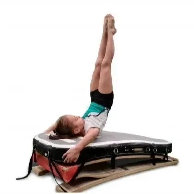 Estera de gimnasia inflable, puente de gimnasia con trampolín, atletas, ayuda a saltar, cojín de aire, estera de Fitness