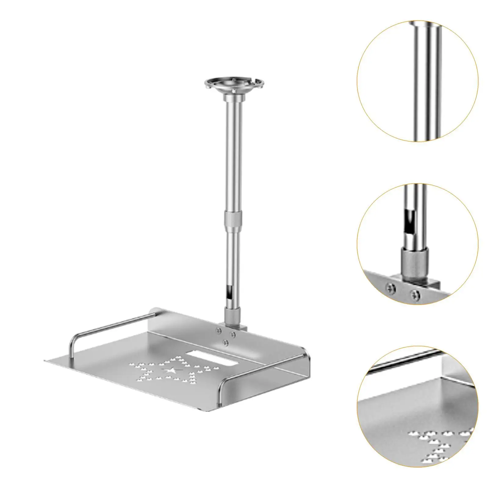 Ceiling Mount with Tray for Projector Camera Scalable for Office Bedroom