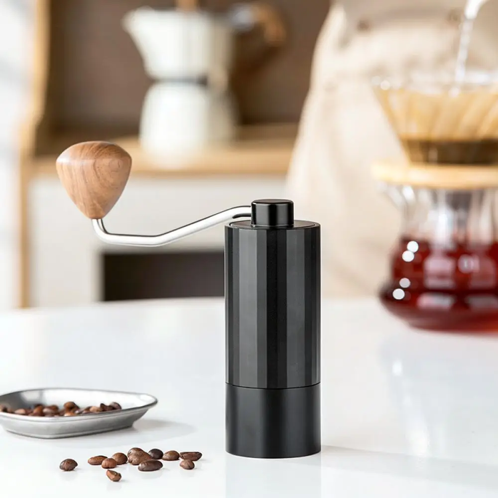 Manual Coffee Bean Mill Portable Stainless Steel Burr Grinder Hand Crank Crusher For Home Office Espresso Daily Use