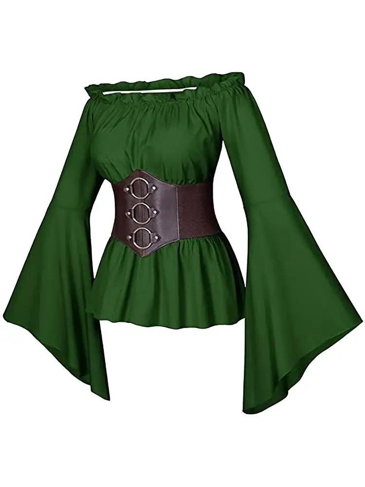 Costume da pirata da donna irt loween Performance Costume da pirata Sle Faionable Top da donna per spettacoli teatrali e festival