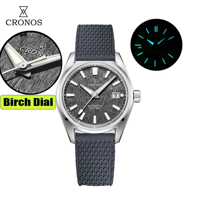Cronos New 39mm Texture Luxury Men Business Dress Watches SW200