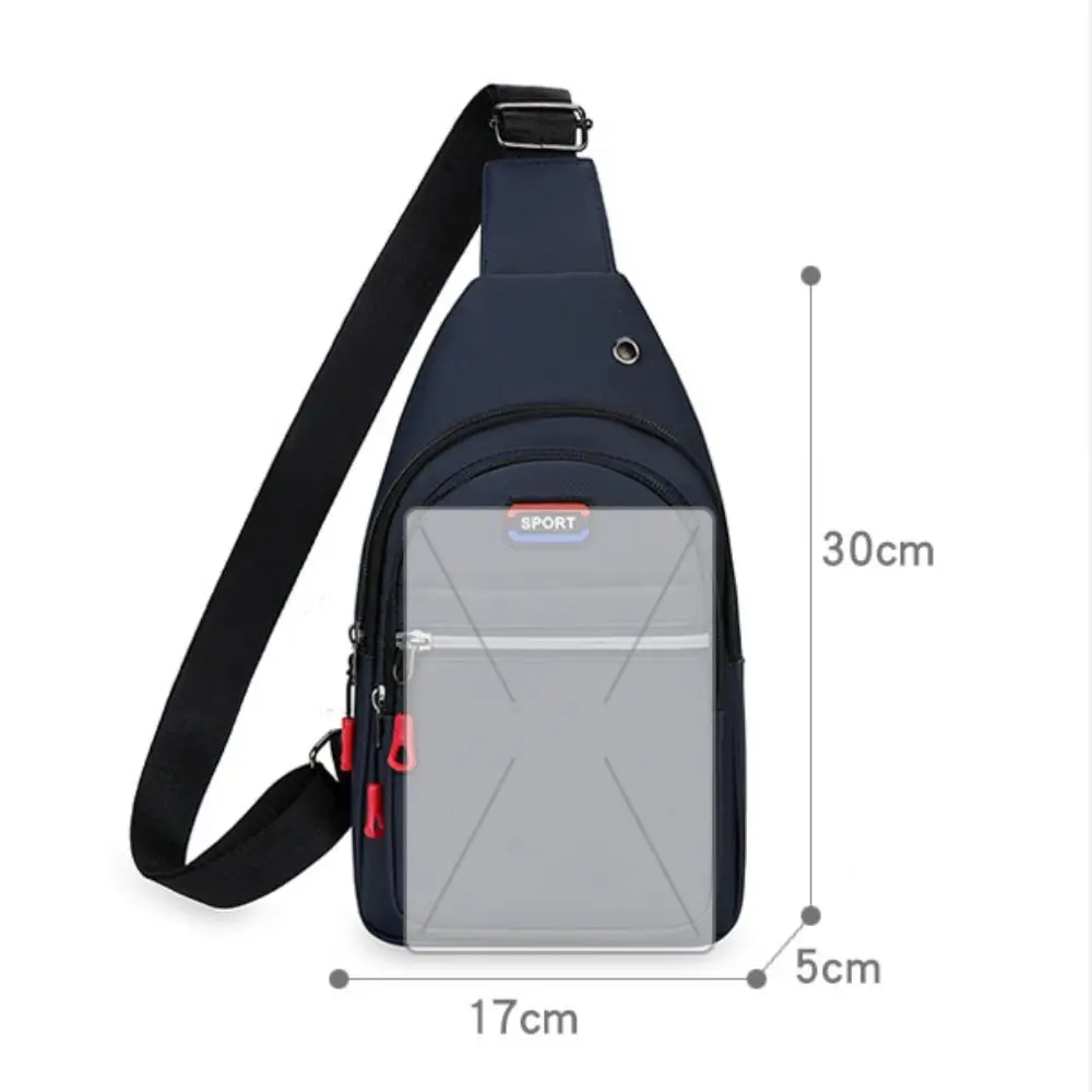 Fashion Canvas Men Chest Bag Black Grey Blue Green Multifunctional Crossbody Bag Large Capacity Sports Chest Bag Unisex