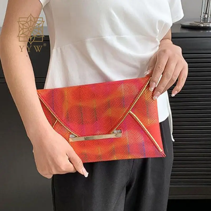 Envelope Clutch Handbag Women Designer Handbags And Purses PU Leather Casual Ladies Small Messenger Purse Day Party Clutches Bag