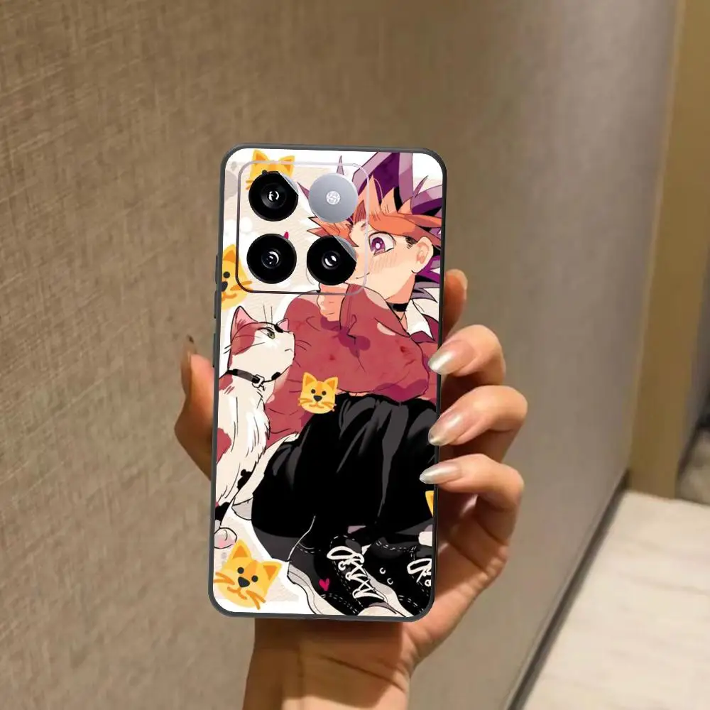 Y_yu-G_gi-O_oh! حافظة لهاتف شاومي 14 الترا 14 13T 13Pro 13 12T 12 11T 11i 11 حافظة من السيليكون الأسود