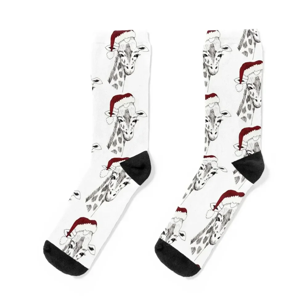 

Holiday Giraffe Socks snow Wholesale compression gym Men Socks Luxury Brand Women's