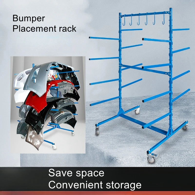 Auto repair workshop multi-layer bumper shelf bumper organizer paint tool holder sheet metal bracket