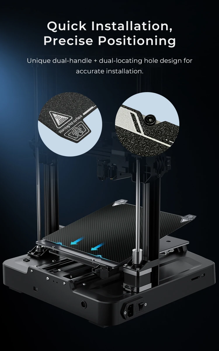 Imagem -06 - Creality Original k1 Max Kit de Placa de Plataforma de Impressão Dupla Face sem Adesivo Magnético Macio 310 mm 315 mm Acessórios para Impressora 3d