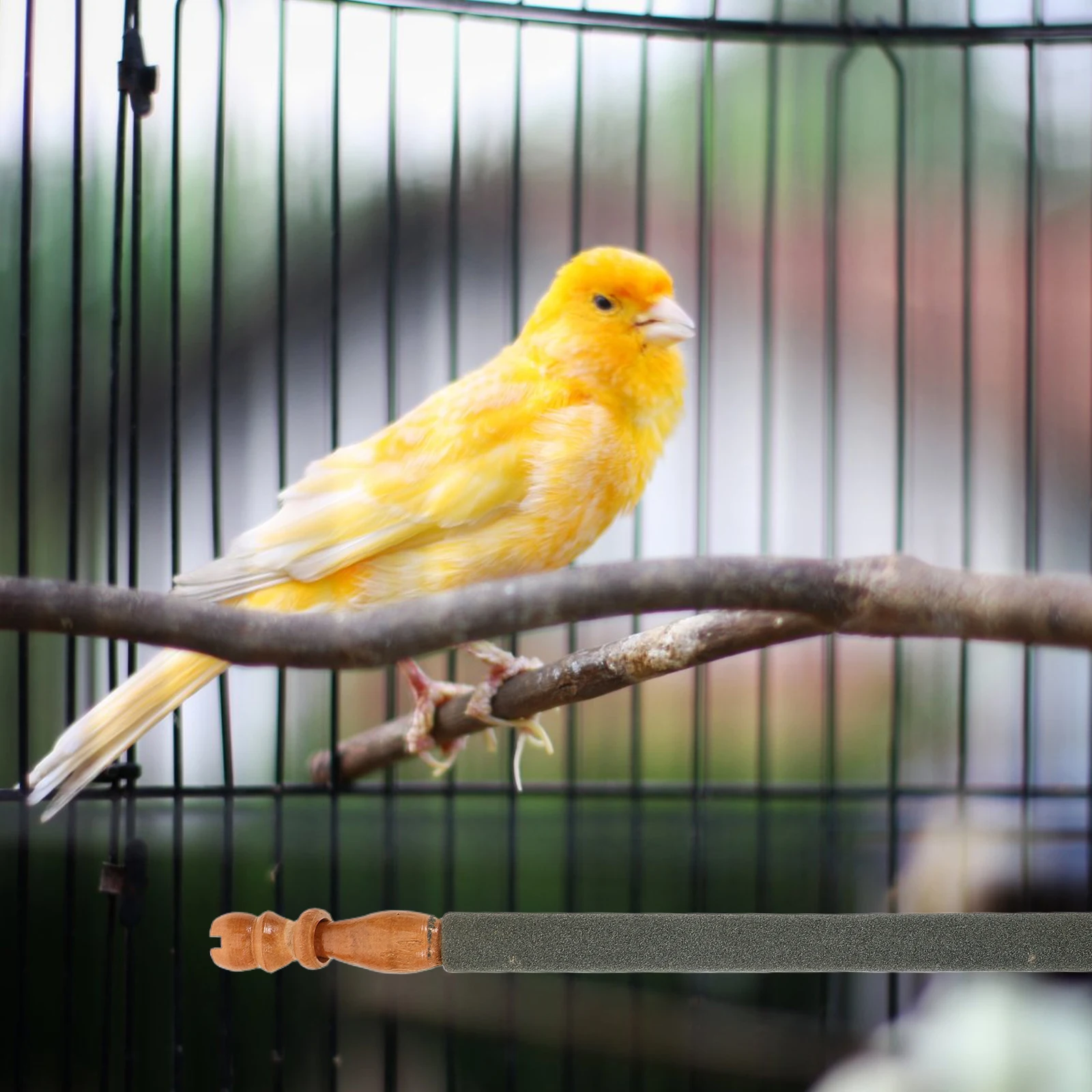 

4Pcs Bird Cage Perch Sticks Natural Rough Surface Beak Grinding Platform Parrot Nail Trimming Stand Bird Cage Accessories