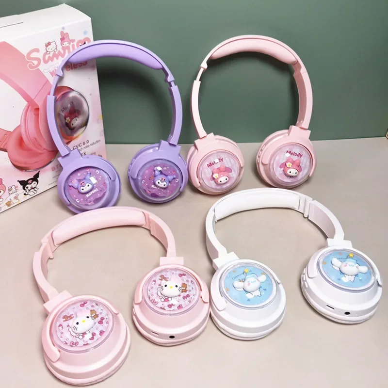 

Series Wireless Bluetooth Headset Cinnamoroll Hello Kitty Melody Kuromi Headphones Stereo Sound Headphones