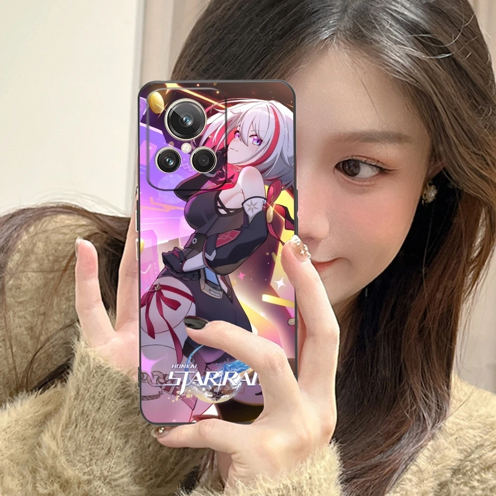 Honkai Star Rail Topaz Mobile Phone Case for Realme GT 2 9i 8i 7i Pro X50 X2 C35 C21 C20 C11 C3 Black Soft Phone Cover Shell